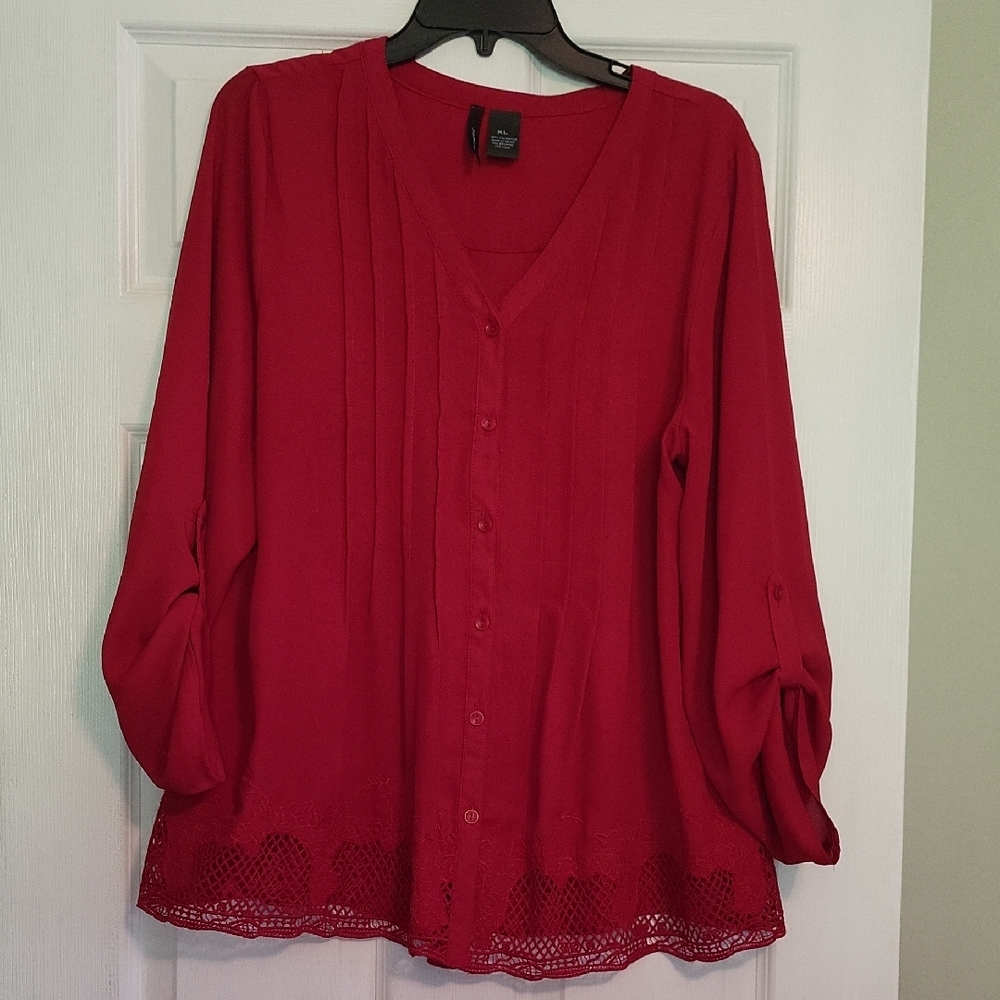 Ladies Red Dress Top